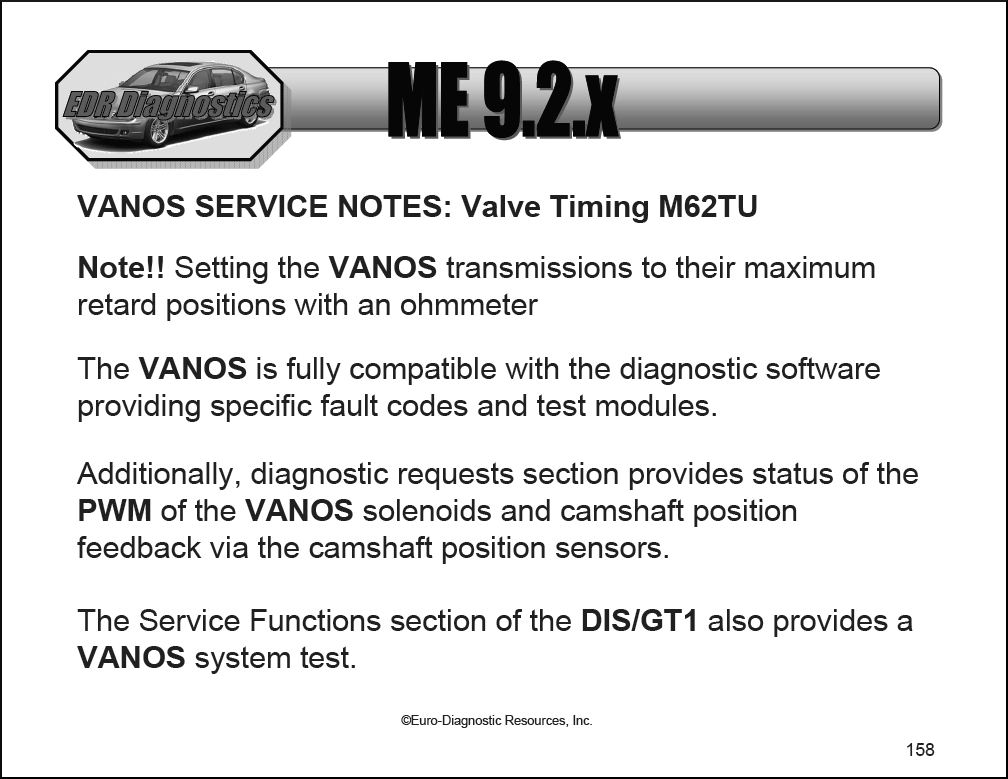 BMW Engine Management Systems Euro Auto Training